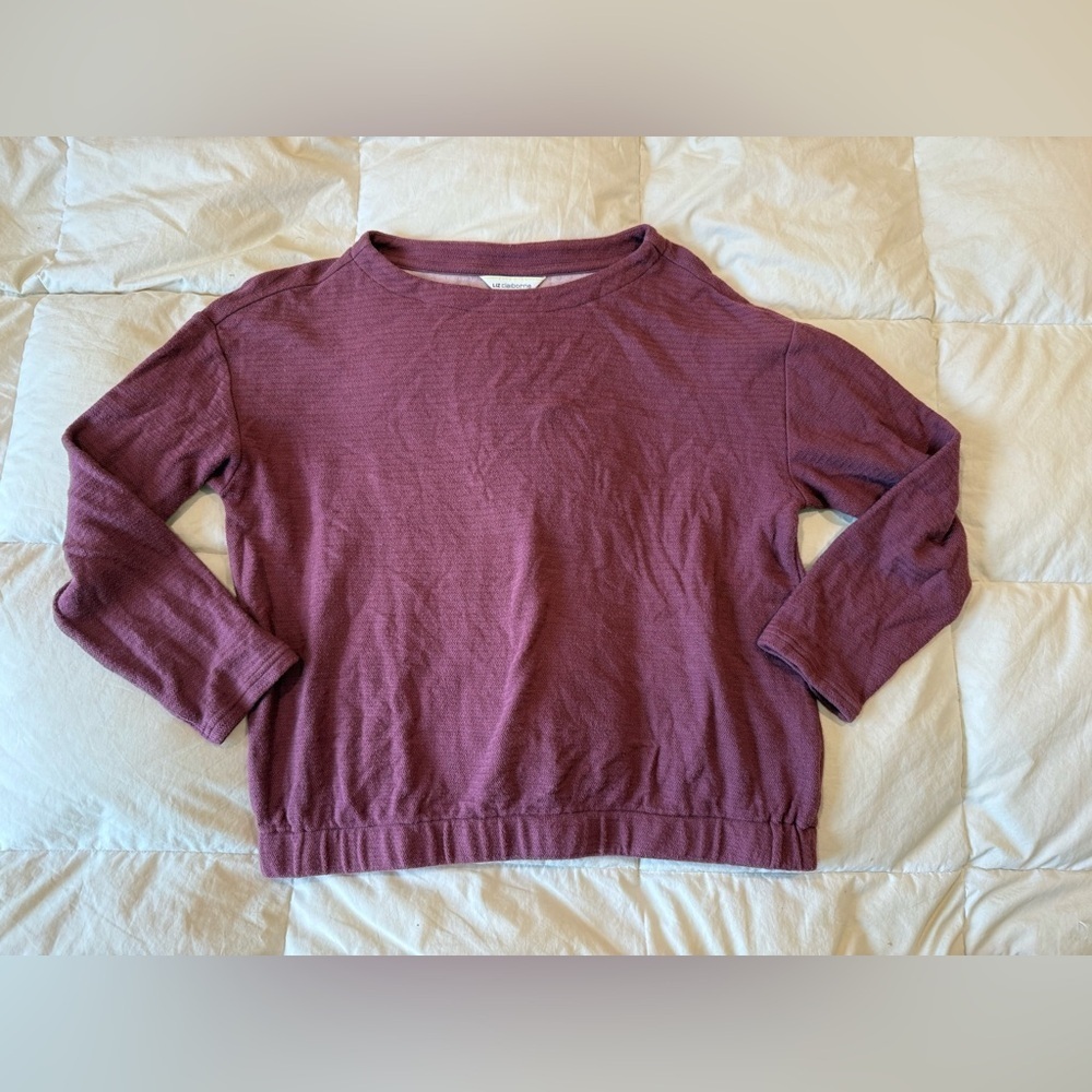 Liz Claiborne Mauve weekend  Top sweater